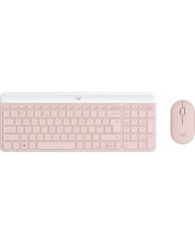 Комплект мишка и клавиатура Logitech - MK470 Slim Combo, безжични, rose -1