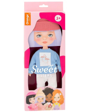 Комплект дрехи за кукла Orange Toys Sweet Sisters - Син суитшърт -1