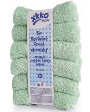 Комплект хавлиени кърпи от памук Xkko - Mint, 21 х 21 cm, 6 броя