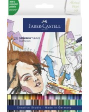 Комплект маркери Faber-Castell Goldfaber Sketch - 24 цвята -1
