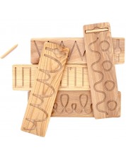Комплект Smart Baby - Тактилни дървени плочи за писане, 5 броя -1