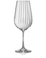 Комплект чаши за вино Bohemia - Royal Waterfall, 6 броя x 550 ml
