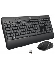 Комплект клавиатура и мишка Logitech - MK540 Advanced, безжичен, черен -1