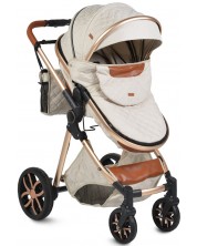 Комбинирана детска количка Moni - Alma, бежова -1