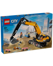 Конструктор LEGO City - Жълт строителен багер (60420)