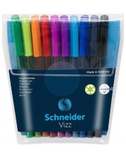 Комплект химикалки Schneider Vizz M - Блистер, 10 цвята