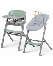 Комплект столче за хранене и шезлонг KinderKraft - Livy и Calmee, зелени -1