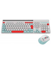 Комплект мишка и клавиатура Canyon - CNS-HSETW5WT, безжичен, бял -1