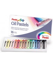 Комплект маслени пастели Pentel - Arts, 16 цвята -1