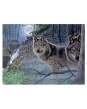 Комплект за рисуване с акрилни бои Royal - Вълци, 39 х 30 cm
