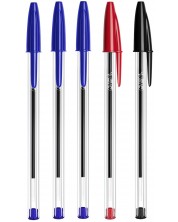 Комплект химикалки BIC Cristal Original Medium - 1.0 mm, 5 броя