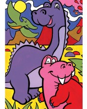 Комплект с акрилни бои Royal - Моята първа рисунка, динозаври, 22 х 30 cm