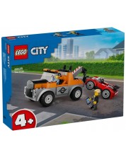 Конструктор LEGO City - Камион за теглене и ремонт на спортна кола (60435) -1
