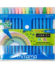 Комплект тънкописци Mitama - Pastel, 15 цвята -1