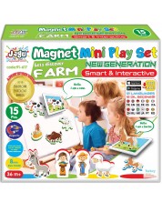 Комплект Jagu - Магнитни говорещи играчки, ферма, 15 части -1