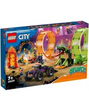 Конструктор LEGO City - Арена за каскади с два лупинга (60339)