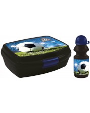 Комплект Derform - Football, бутилка и кутия за храна -1