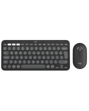 Комплект клавиатура Logitech K380s + мишка Logitech M350s, сиви -1