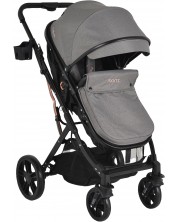 Комбинирана бебешка количка Moni - Raffaello, сива -1