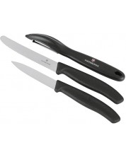 Комплект от 2 ножа и белачка Victorinox - Swiss Classic, черни -1