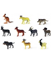 Комплект фигурки Rappa - Диви животни I, 10 броя, 5 cm