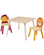 Комплект детска маса с 2 столчета Ginger Home - Animals