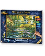 Комплект за рисуване по номера Schipper - Езерце с лилии -1