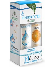 Комплект Hydrolytes + Vitamin C, 2 x 20 таблетки, Power of Nature -1