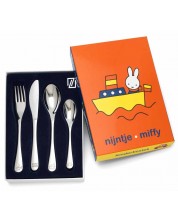 Комплект детски прибори за хранене Zilverstad - Miffy, 4 части