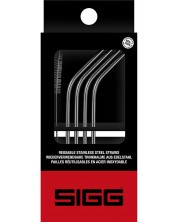 Комплект сламки Sigg – неръждаема стомана, 4 броя -1