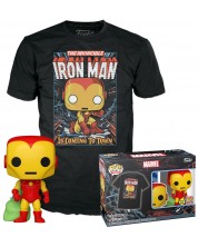 Комплект Funko POP! Collector's Box: Marvel - Holiday Iron Man (Glows in the Dark) -1