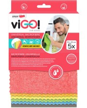 Комплект от 5 микрофибърни кърпи viGО! - Premium, универсални -1