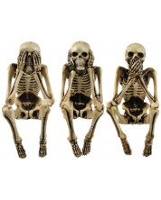 Комплект статуетки Nemesis Now Adult: Gothic - Three Wise Skeletons, 10 cm