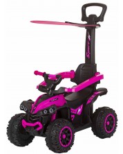 Кола за яздене с дръжка Chipolino - ATV, розова