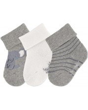 Kомплект бебешки чорапи Sterntaler - Слонче, 17/18, размер,  6-12 м, 3 чифта