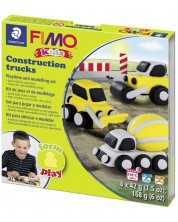 Комплект полимерна глина Staedtler Fimo Kids - Строителни камиони -1