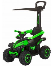 Кола за яздене с дръжка Chipolino - ATV, зелена