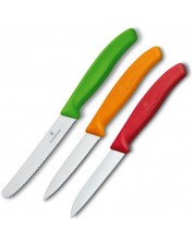 Комплект от 3 ножа Victorinox - Swiss Classic, многоцветни -1