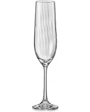 Комплект чаши за шампанско Bohemia - Royal Waterfall, 6 броя x 190 ml