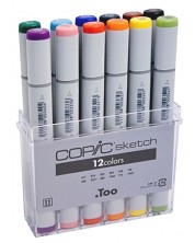Комплект маркери Too Copic Sketch - 12 цвята -1