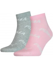 Комплект чорапи Puma - BWT Cushioned, 2 чифта , розови/сиви