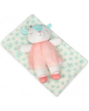 Комплект одеяло и плюшена играчка Baby Matex - Carol, 85 х 100 cm, Овчица -1