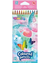 Комплект цветни моливи Colorino - Dreams, 12 цвята