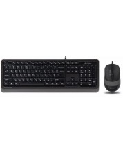 Комплект клавиатура и мишка A4tech - F1010 Fstyler, черен/сив -1