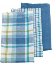 Комплект домакински кърпи за съдове Kela - Pasado, 3 броя, 65 х 45 cm, сини