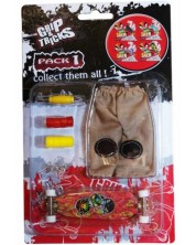 Комплект играчки за пръсти Grip&Trick - Long Board, червен -1