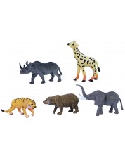 Комплект фигурки Rappa - Диви животни, 5 броя, 7-10 cm