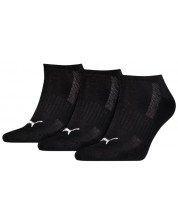 Комплект чорапи Puma - Cushioned Sneaker, 3 чифта, черни