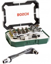 Комплект битове с тресчотка Bosch - 27 части -1