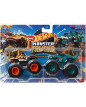 Комплект бъгита Hot Wheels Monster Trucks - Tiger Shark & Mega-Wrex, 1:64 -1